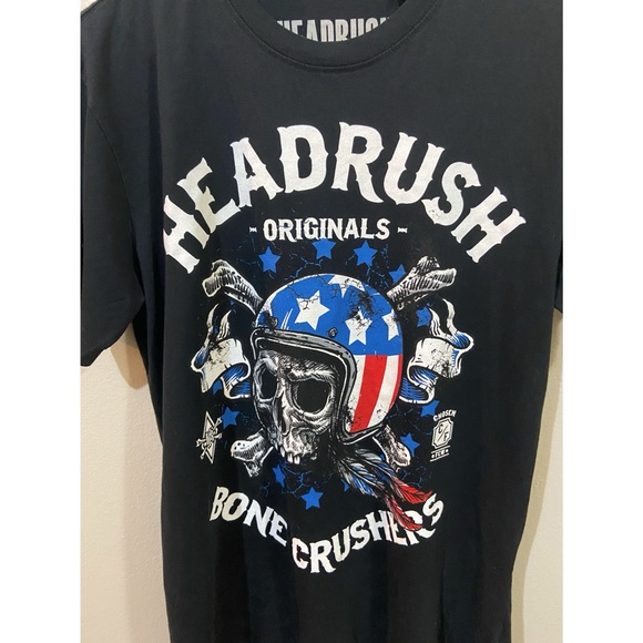 Headrush Fortune Favours Brave Crest Black T Shirt - Picture 4 of 7